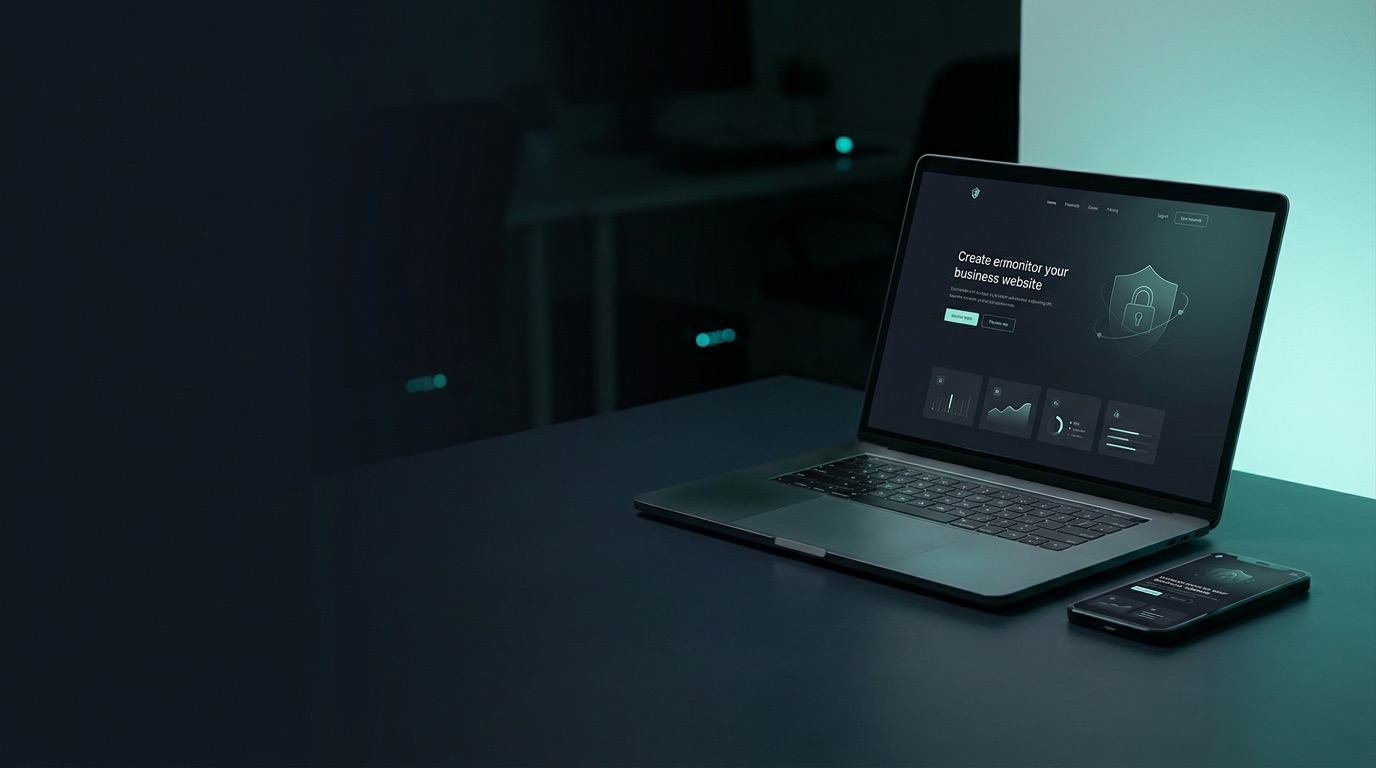 A fast modern business website shown on a laptop and a phone