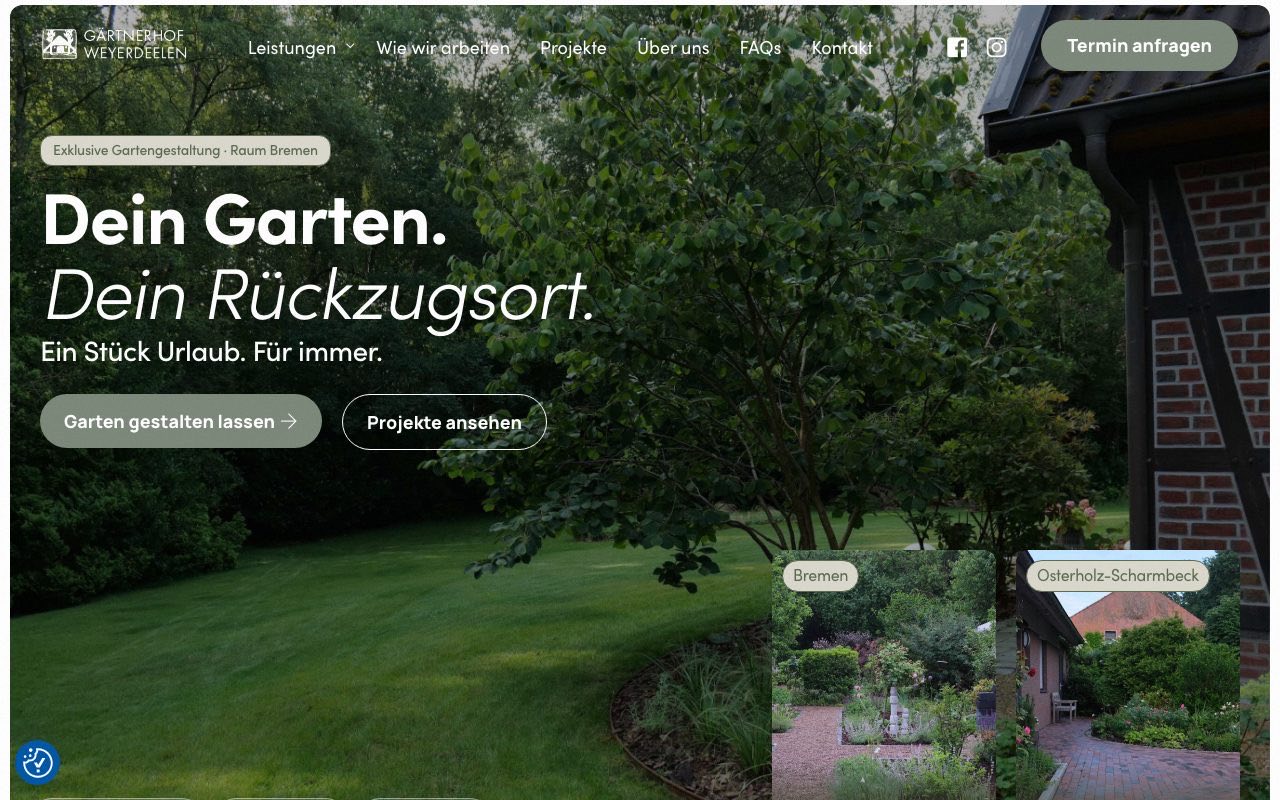 Gärtnerhof Weyerdeelen website