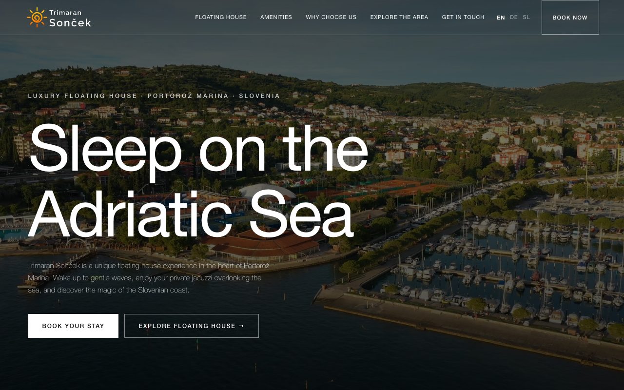 Trimaran Sonček website